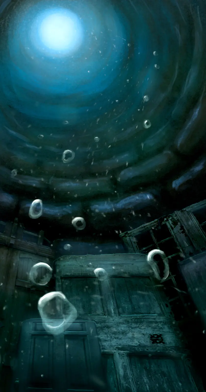 Underwater well illustration