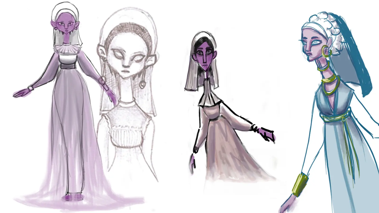 Early concept art for Salma